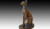 Brown Bastet Cat on A Base 